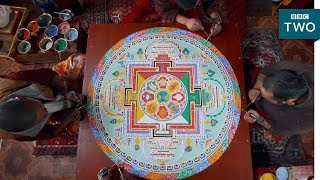 Buddhist monks create beautiful sand art - Mountain Life at the Extreme: Episode 2 Preview - BBC Two