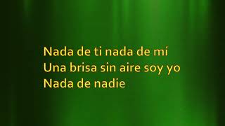 Miguel Bosé - Nada de Nada (Karaoke)