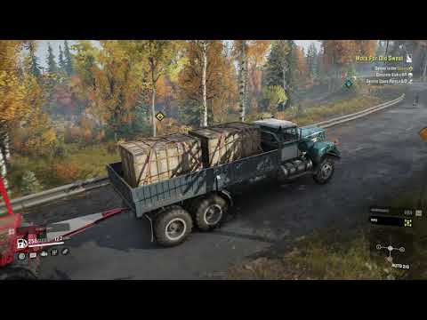 SnowRunner   45   Work for Old Sweat   Deliver to the Quarry Concrete Slab and Service Spare Parts