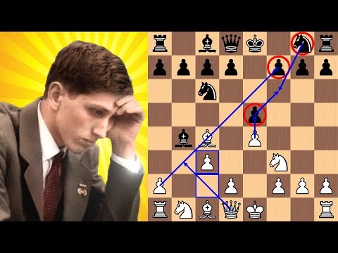 Bobby Fischer blasts Reuben Fine in 17 moves with the Evan's Gambit | 1963