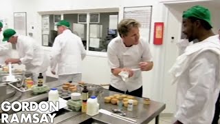 Dangerous Prisoners Making Cupcakes  Gordon Behind