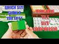 Chinese Mahjong Tile SIZE Set Comparison Large vs X-Large (Yellow Mountain VS Cafolo)