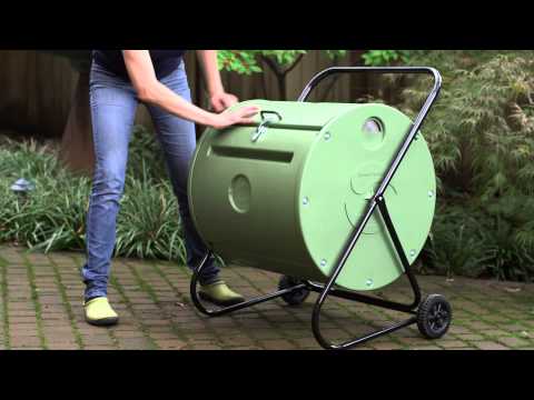 Back Porch ComposTumbler® by Mantis® - Wheel It to Your Garden