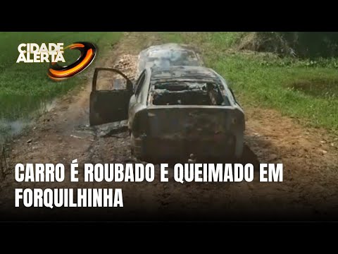 Suspeitos de roubo e incêndio de carro estão foragidos em Forquilhinha