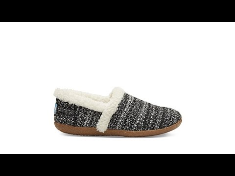 TOMS Faux Fur Trimmed SlipperWomens