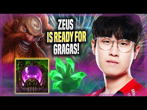 ZEUS IS READY FOR GRAGAS! - T1 Zeus Plays Gragas TOP vs Renekton! | Season 2022