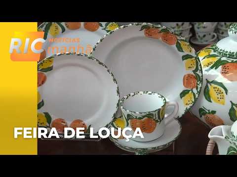 Feira de louça reúne milhares de pessoas em Campo Largo; além das porcelanas, evento tem workshops