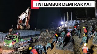 Download lagu GOD JOOB !!! TNI AD LEMBUR DEMI RAKYAT, PEMBUATAN JEMBATAN BAILEY DI DESA GAROGA mp3