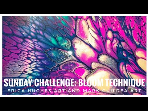 Bloom Technique / Sunday Challenge with Mark Guildea Art / Acrylic Pouring Techniques