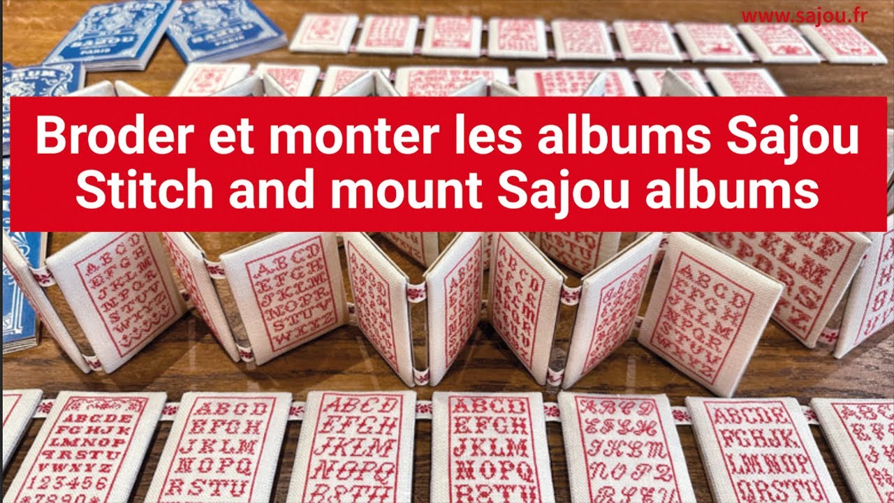 Watch the video on YouTube – Assembling a Sajou embroidered album