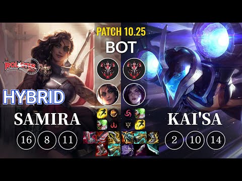 KT HyBriD Samira vs Kai'Sa Bot - KR Patch 10.25