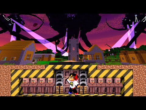 Villagers built The Most Secure House vs Wither Storm - Minecraft bunker vs Wither Storm mod