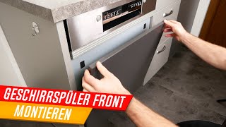 teilintegrierte Geschirrspülerfront montieren, Spülmaschine Front anbauen