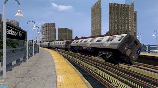 OpenBVE HD Troll: NYC Subway 100 MPH Tilting R68s On
