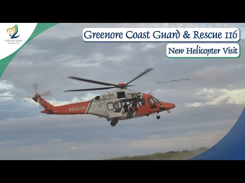 New Irish Coast Guard Helicopter Visiting Greenore Coast Guard!