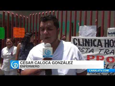 Empleados del Hospital Emiliano Zapata se manifestaron ante los incumplimientos del gobierno de la CDMX