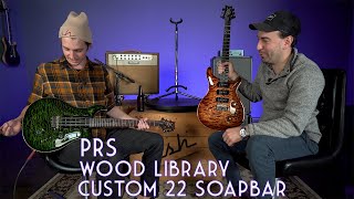 Video thumbnail for Ish Exclusive PRS Wood Library Custom 22 Soapbar Tone Comparison by Ish Guitars