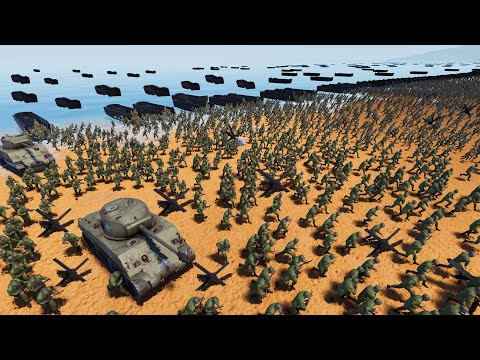 5 Million US Soldiers Charge D-DAY BEACH DEFENSES! - Ultimate Epic Battle Simulator 2 NEW UEBS 2