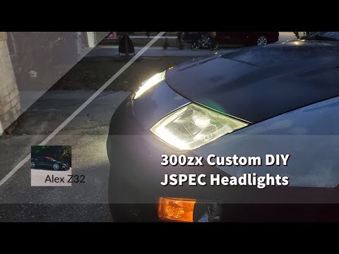 300zx Custom Headlights Install [Profile Performance Prism LED strips] [DRL Daytime Running Lights]