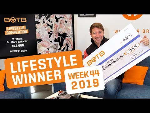 BOTB Lifestyle Competition Winner! Sharon Barmby – £15,000 Cash – Week 44 2019