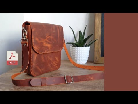 DIY Leather Messenger Bag – PDF Pattern + Tutorial 👜✂️