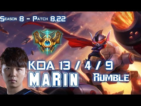 MaRin RUMBLE vs PYKE Top - Patch 8.22 KR Ranked
