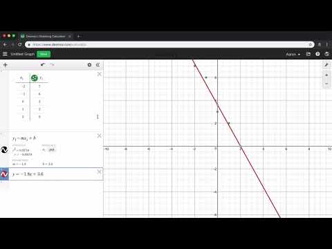 Calculating a Line of Best Fit with Desmos