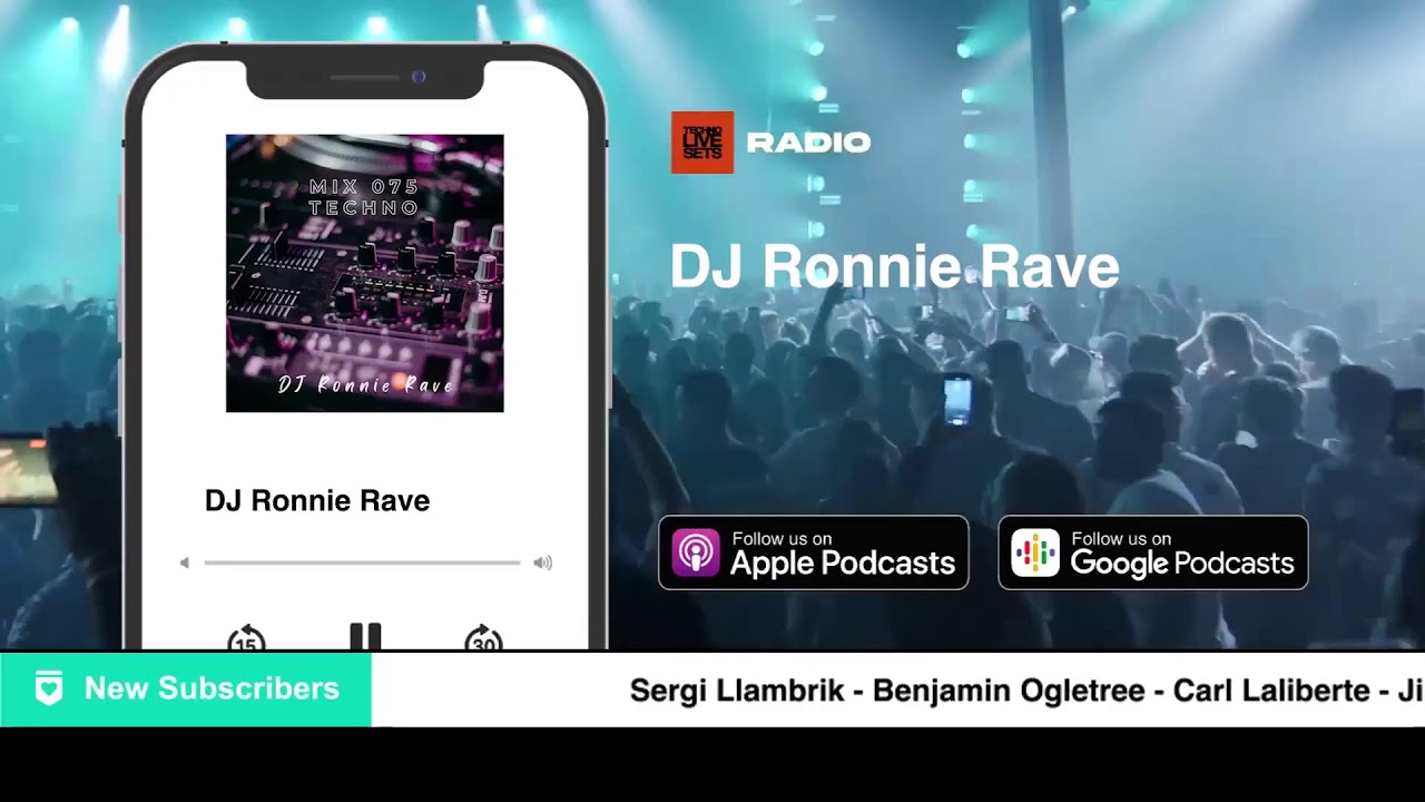 Techno DJ Mix Set by DJ Ronnie Rave - DJ Mix 075 Techno