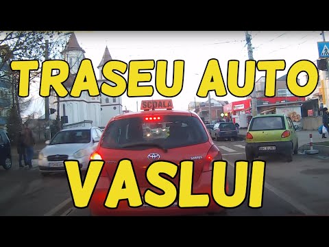 Orasul VASLUI traseu Bazar - OMV - Crucea Garii - Traian - Giratoriu Penny video Full HD