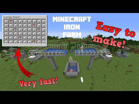 EASY Minecraft IRON farm 1.14 - 1.16+ Tutorial Very FAST!