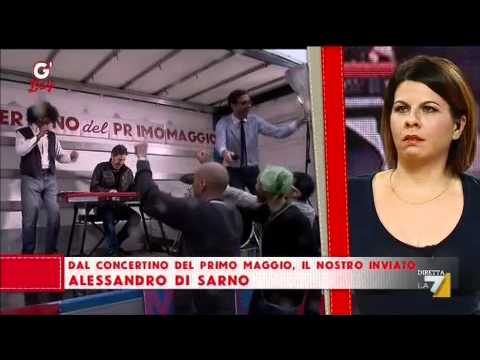 G'DAY 01/05/2012 - Lanny Kravitz sul palco del "Concertone del Primo Maggio" con Alessandro Di Sarno