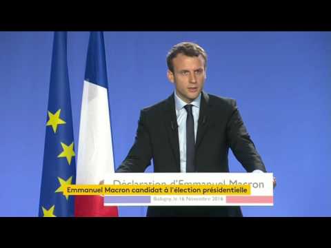 Emmanuel Macron candidat à la présidentielle de 2017