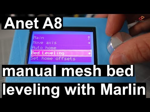 Anet A8 manual mesh bed leveling with Marlin firmware 1.1.X