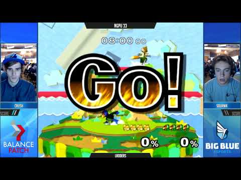 NGPU 33 SSBM - Crush (Fox) vs. Squawk (Falco) - Melee Ladder