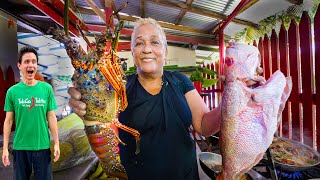 Trinidad’s Seafood Queen!! 🦞 LOBSTER MOUNTAIN + Breadfruit Oil Down in Toco, Trinidad!! - YouTube