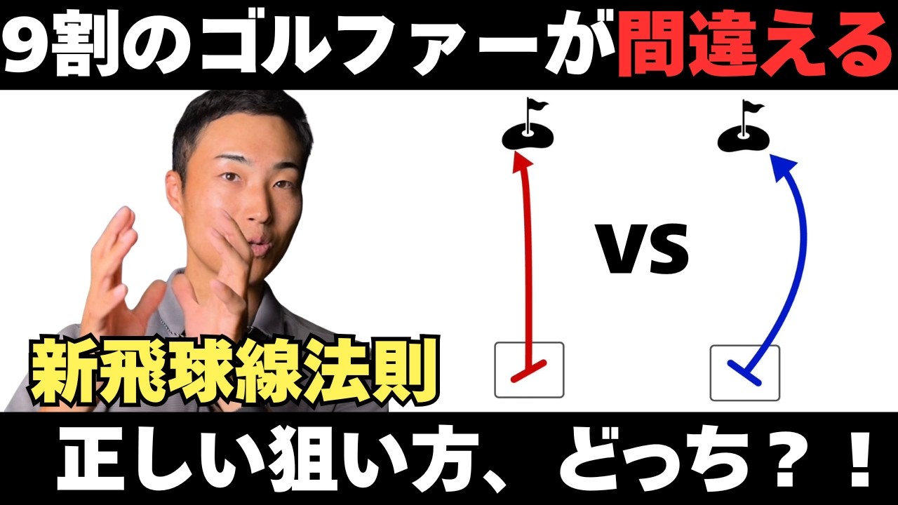 【新飛球法則】9割のゴルファーが間違える！正しい狙い方はどっち！？【永井 輝】【振り遅れを撲滅せよ】