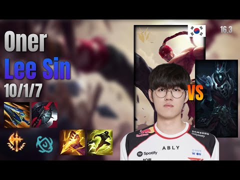 Oner Jungle Lee Sin vs Karthus lol KR solo rank Full Game 16.3 | 오너 리 신 vs 카서스