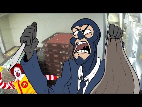 Spy robs a McDonalds Video