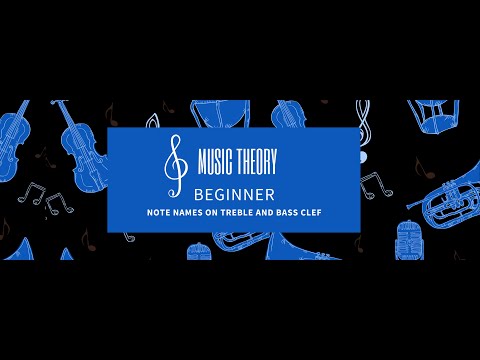 Note names on treble and bass clef