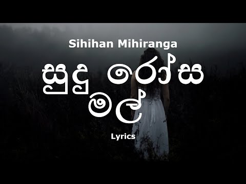 Sihihan Mihiranga - Sudu Rosa Mal | සුදු රෝස මල් (Lyrics)