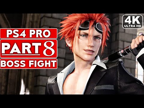 FINAL FANTASY 7 REMAKE Gameplay Walkthrough Part 8 RENO BOSS FIGHT [4K PS4 PRO] No Commentary