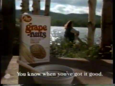 1986 Post Grape Nuts Cereal "Morning is your time" TV Commercial