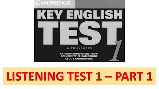 Cambridge KET 1 - Listening Test 1 Part 1 - with transcript