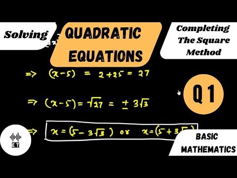 Solving Quadratic Equations Quadratic Formula Method Questions 10