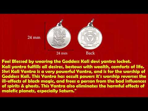 Mahakali Devi Yantra Locket - Silver video