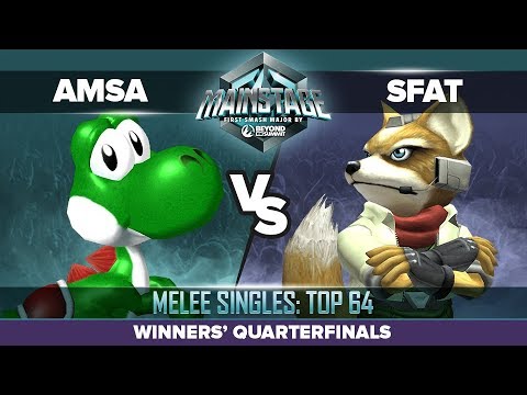 aMSa vs SFAT - Winners' Quarterfinals: Melee Singles Top 64 - Mainstage | Yoshi vs Fox