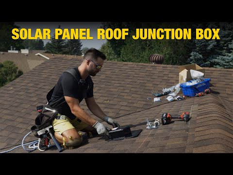 Part of a video titled DIY Solar | Solar Panel Roof Junction Box - YouTube