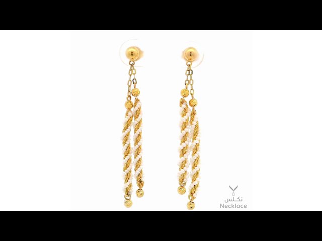 حلق ذهب عيار 21 أقراط ذهب