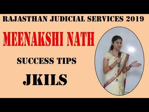 JKILS Law Institute - Meenakshi Nath sharing success tips