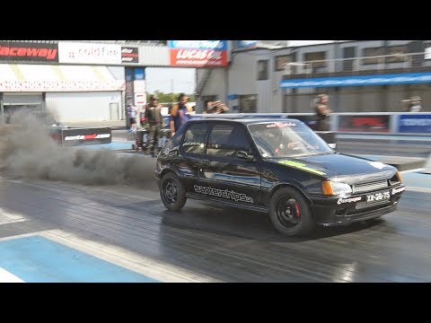 Peugeot 205 with VW PD TDI Power! at Santa Pod Raceway